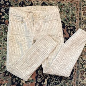 Anthropologie pilcro white and gray jeans